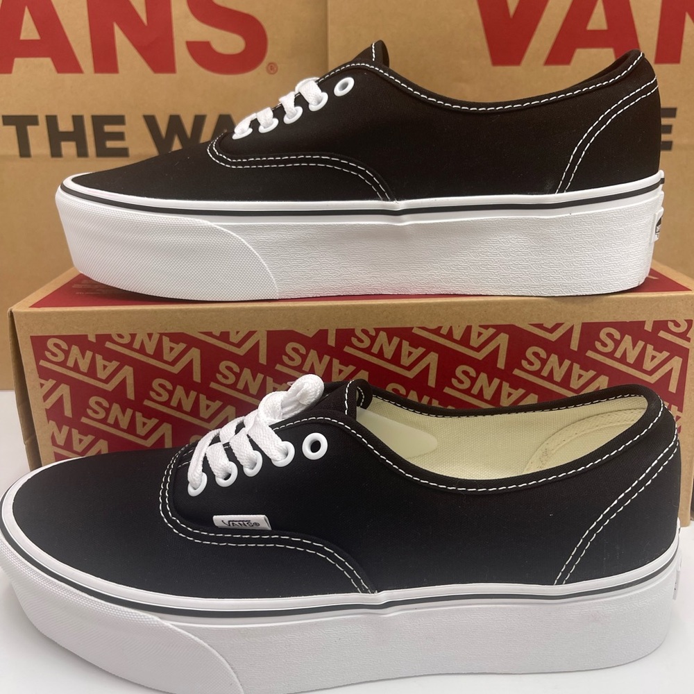 Vans Men’s Authentic Stacked
Canvas Black/True W Platform Sneakers
VN0A5KXXBMX - Picture 16 of 16